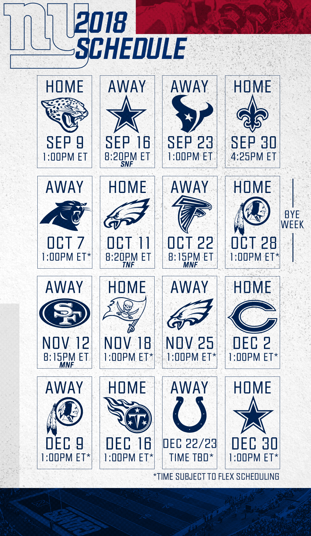 new york giants 2018 schedule giantsnews
